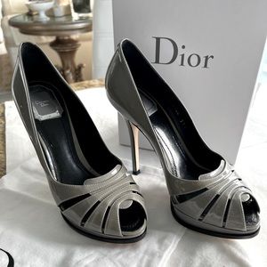 Grey Dior Patent Heels 37.5